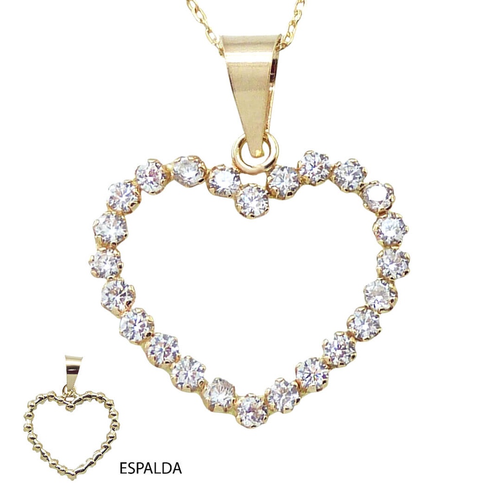COLGANTE CORAZON PIEDRAS