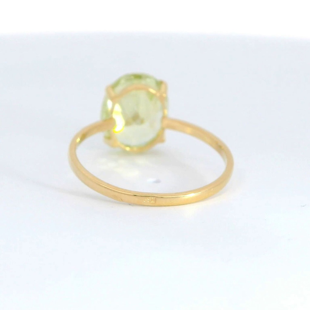 SORTIJA PIEDRA OVAL DE 10x8MM COLOR CITRINO