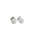 PENDIENTES REDONDOS BRILLANTES DE 1'3MM.ORO BLANCO