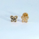 PENDIENTES MARIPOSA PIEDRAS 6x5MM