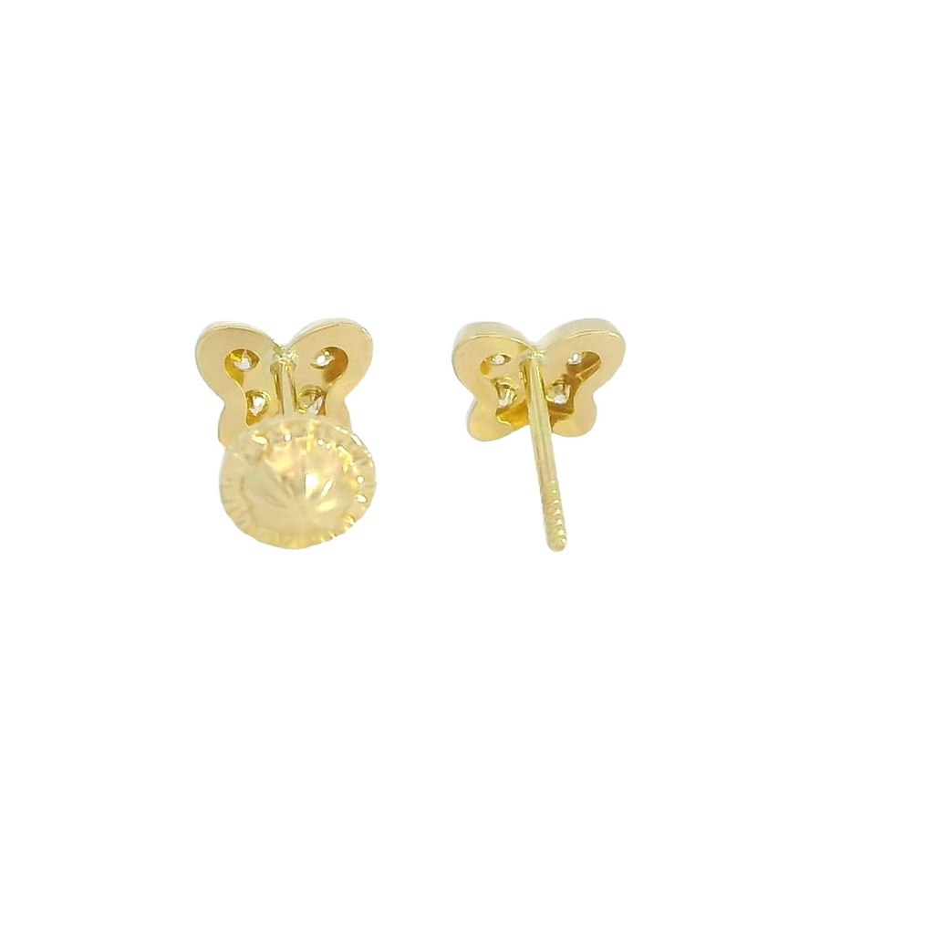 PENDIENTES MARIPOSA PIEDRAS 6x5MM