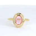 SORTIJA PIEDRA OVAL ROSA DE 8X6MM.