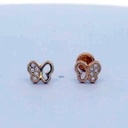 PENDIENTES MARIPOSA CIRCONITAS.5x7MM.