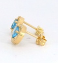 PENDIENTES ORLA 7MM CENTRO 4MM PRESION COLOR AGUA