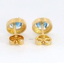 PENDIENTES ORLA 7MM CENTRO 4MM PRESION COLOR AGUA