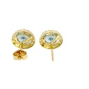 PENDIENTES ORLA 7MM CENTRO 4MM PRESION COLOR AGUA