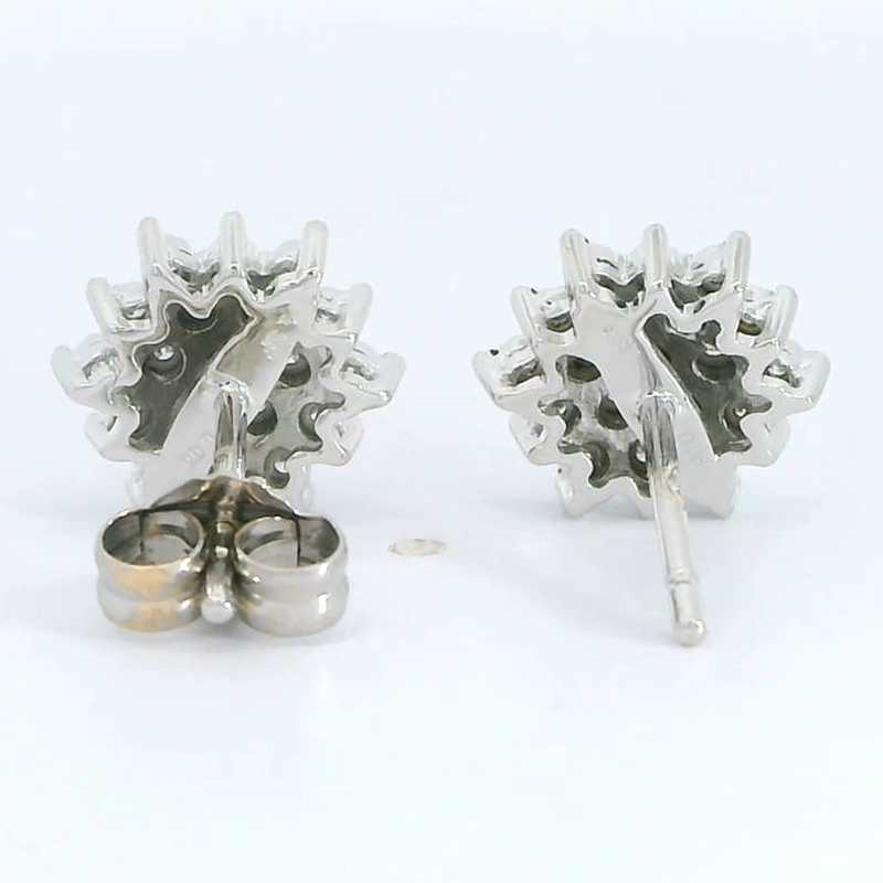 PENDIENTES CUAJO  DE 38 BRILANTES 0.125 CT TW H-SI