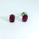 PENDIENTES RUBI OVAL 6x4MM 0.95 CT TW  PRESION