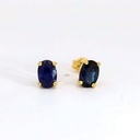 PENDIENTES ZAFIRO OVAL 6x4MM 1.06 CT TW ZAFIRO PRESION