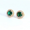 PENDIENTES ORLA 9MM CENTRO 5.5MM PRESION NANO GREEN