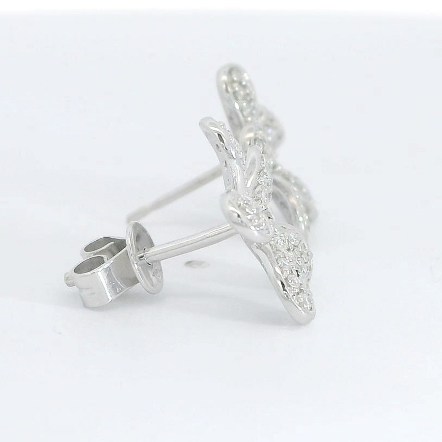 PENDIENTES FLOR DE BRILLANTES  BRILLANTES PRESION