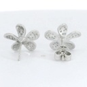 PENDIENTES FLOR DE BRILLANTES  BRILLANTES PRESION