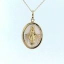 MEDALLA VIRGEN MILAGROSA OVAL  CON NÁCAR 21MM.