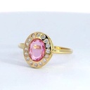 SORTIJA PIEDRA OVAL ROSA DE 8X6MM.