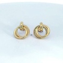 PENDIENTES NUDO 15MM.ORO AMARILLO PRESION