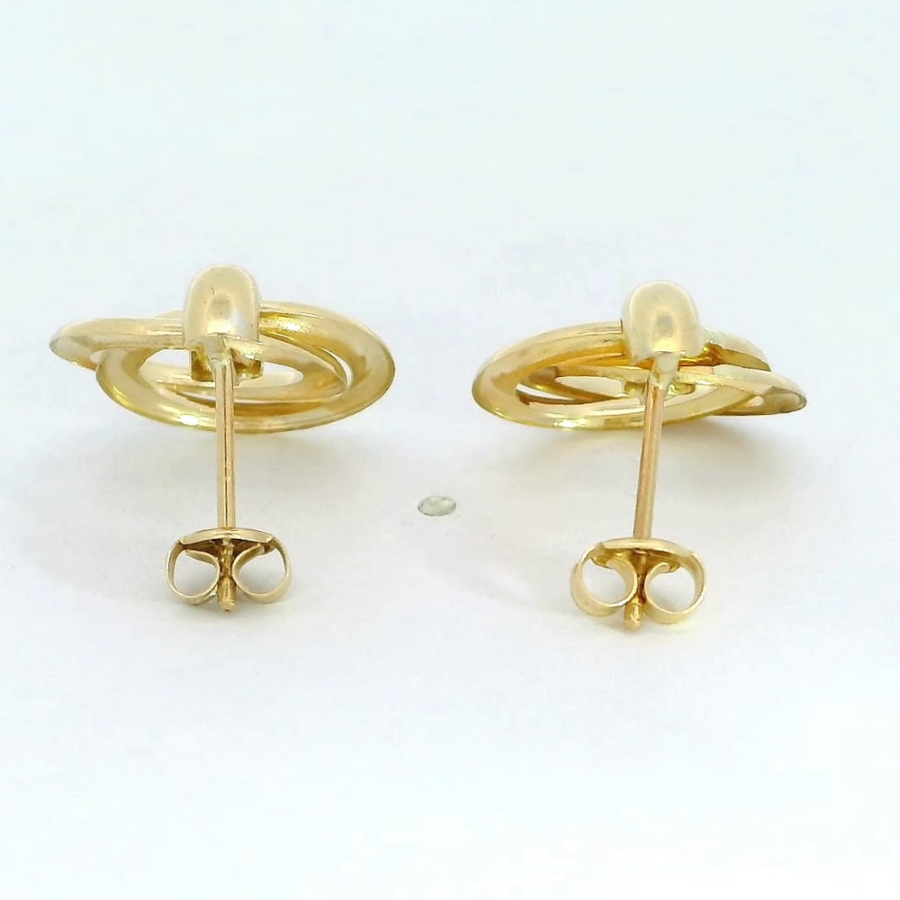 PENDIENTES NUDO 15MM.ORO AMARILLO PRESION