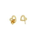 PENDIENTES CORAZON CIRCONITAS 6.5MM  PRESION