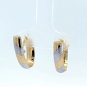 PENDIENTES MEDIO ARO CATALAN BICOLOR BAJO LISO 20X4 MM