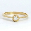 SOLITARIO BRILLANTE  3.00MM VS-H 0.11 CT ORO AMARILLO