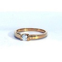 SOLITARIO BRILLANTE  3.5 MM VS-H 0.17 CT ORO AMARILLO