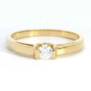 SOLITARIO BRILLANTE  3.5 MM VS-H 0.17 CT ORO AMARILLO