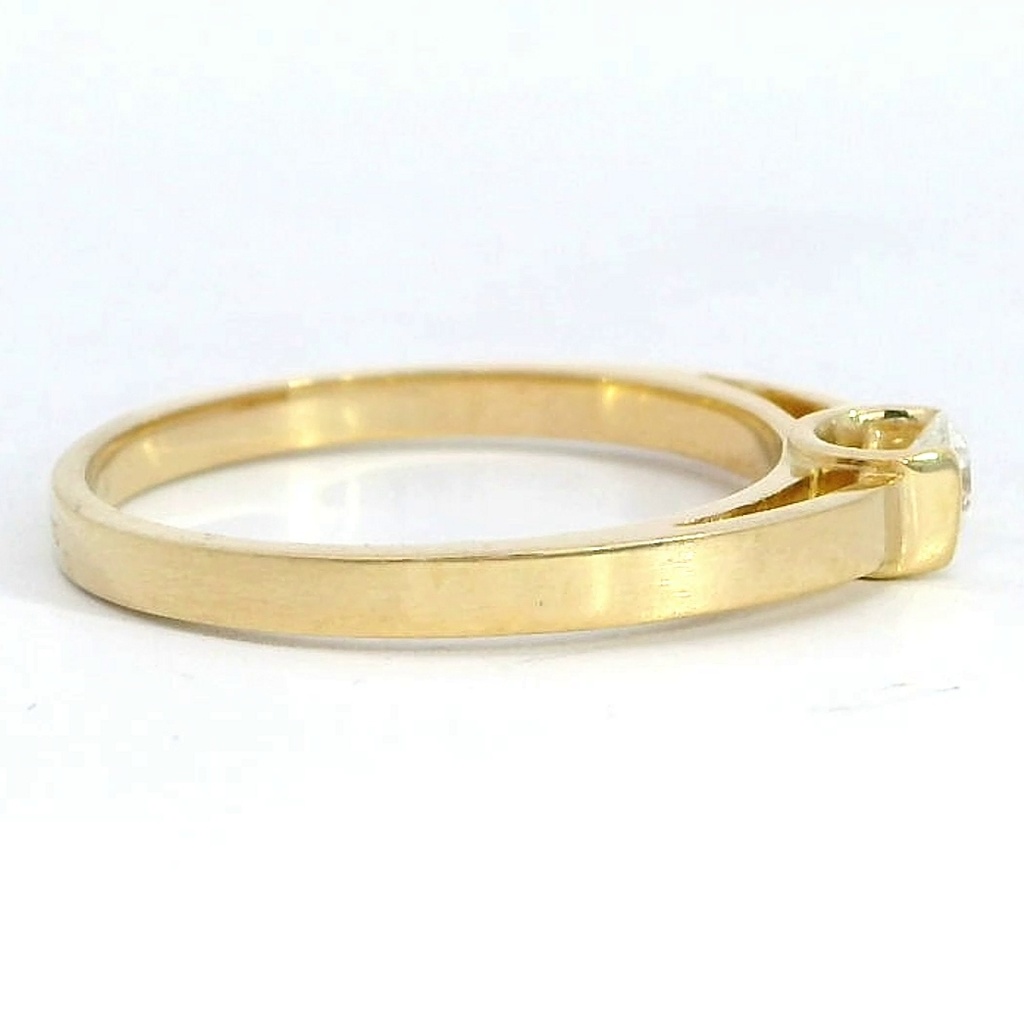 SOLITARIO BRILLANTE  3.5 MM VS-H 0.17 CT ORO AMARILLO