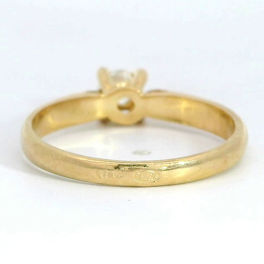 SOLITARIO ORO AMARILLO BRILLANTE  3.00MM VS-H 0.11 CT