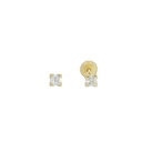 PENDIENTES BECKHAM CARRÉ DE 3X3MM.ROSCA.