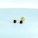 PENDIENTES PATILLA COLOR CORAL 3MM. TORNILLO