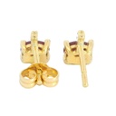 PENDIENTES RUBÍ OVAL 5x4 8 BRILLANTES 1MM H-SI 0.04 CT TW