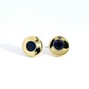 PENDIENTES CHATON NANO ZAFIRO.9MM.PRESION