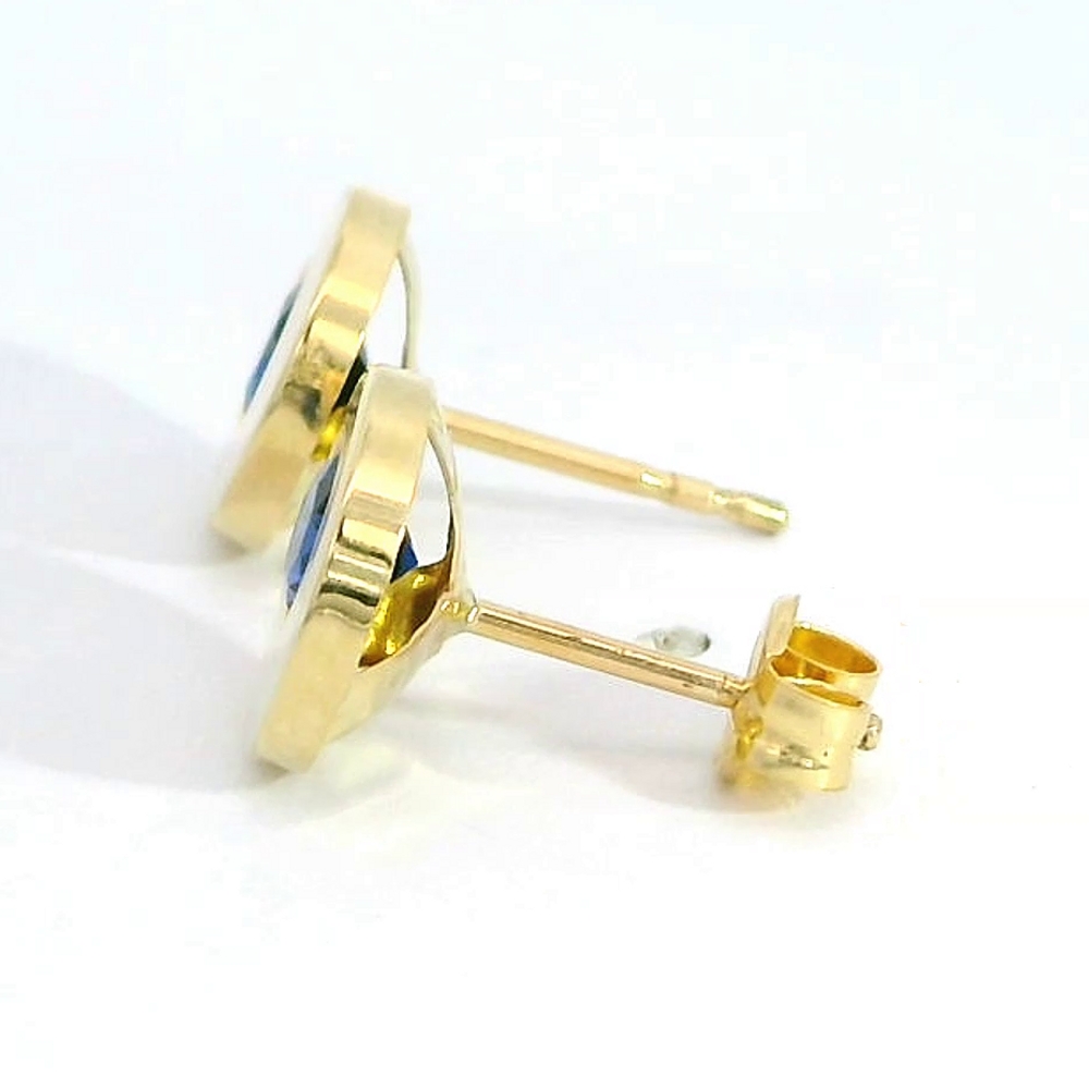 PENDIENTES CHATON NANO ZAFIRO.9MM.PRESION