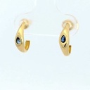 PENDIENTES ARO CRIOLLA ZAFIRO DE 3x2MM.12x3MM.