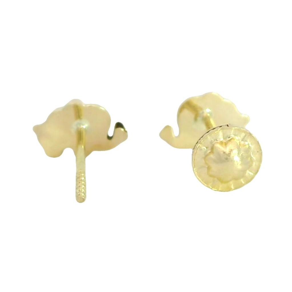 PENDIENTES ELEFANTE SATINADO CON CIRCONITAS.8x6MM.