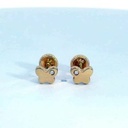 PENDIENTES MARIPOSA 6MM BRILLANTES 0.04 CT TW