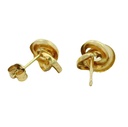 PENDIENTES NUDO TRIPLE AMARILLO 9MM.PRESION