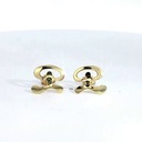 PENDIENTES SILUETA INDALO 10x8MM.PRESION