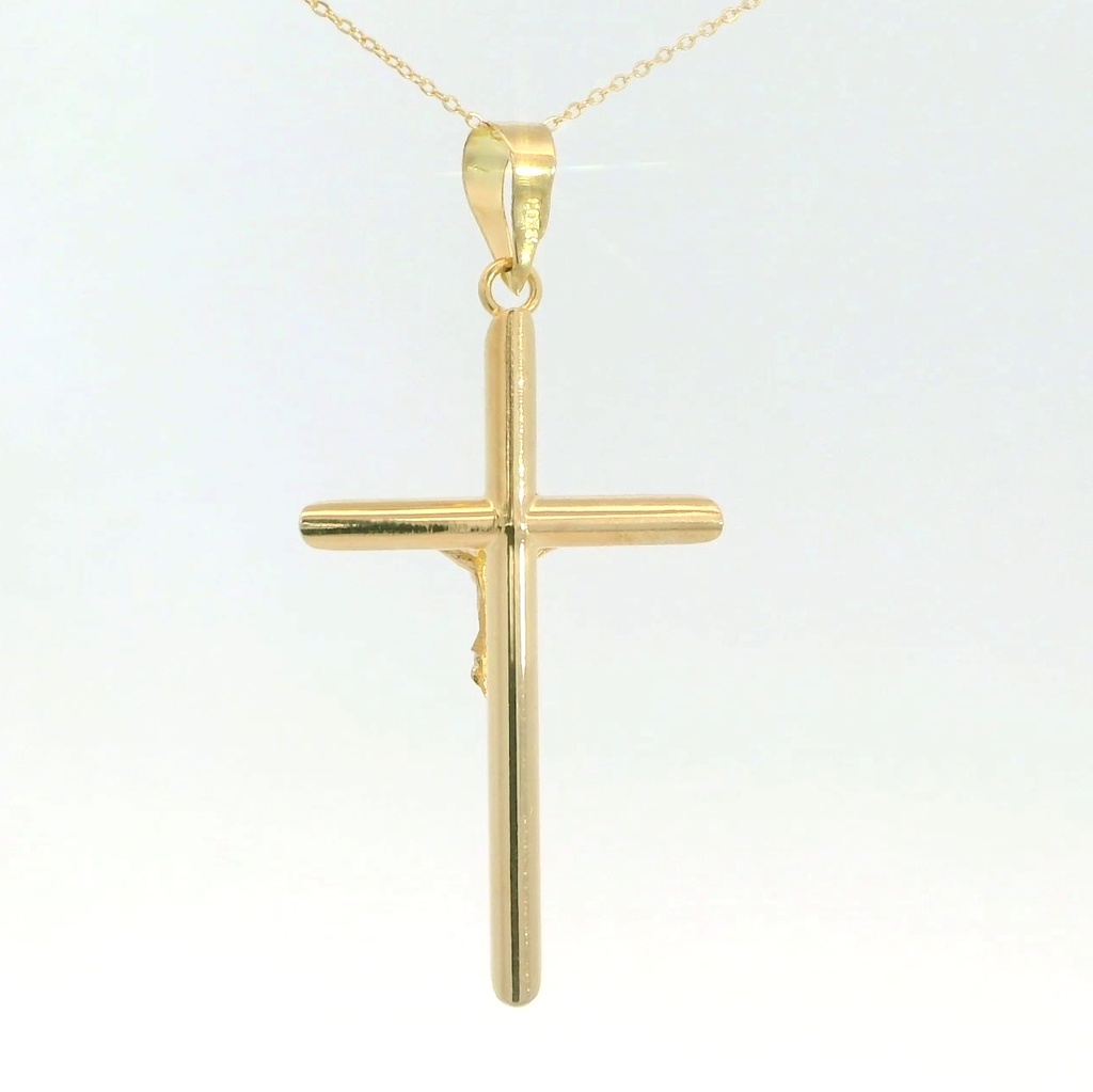 CRUZ TUBO CON CRISTO 32x19x2MM