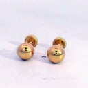 PENDIENTES BOLA LISA 6MM.TORNILLO.