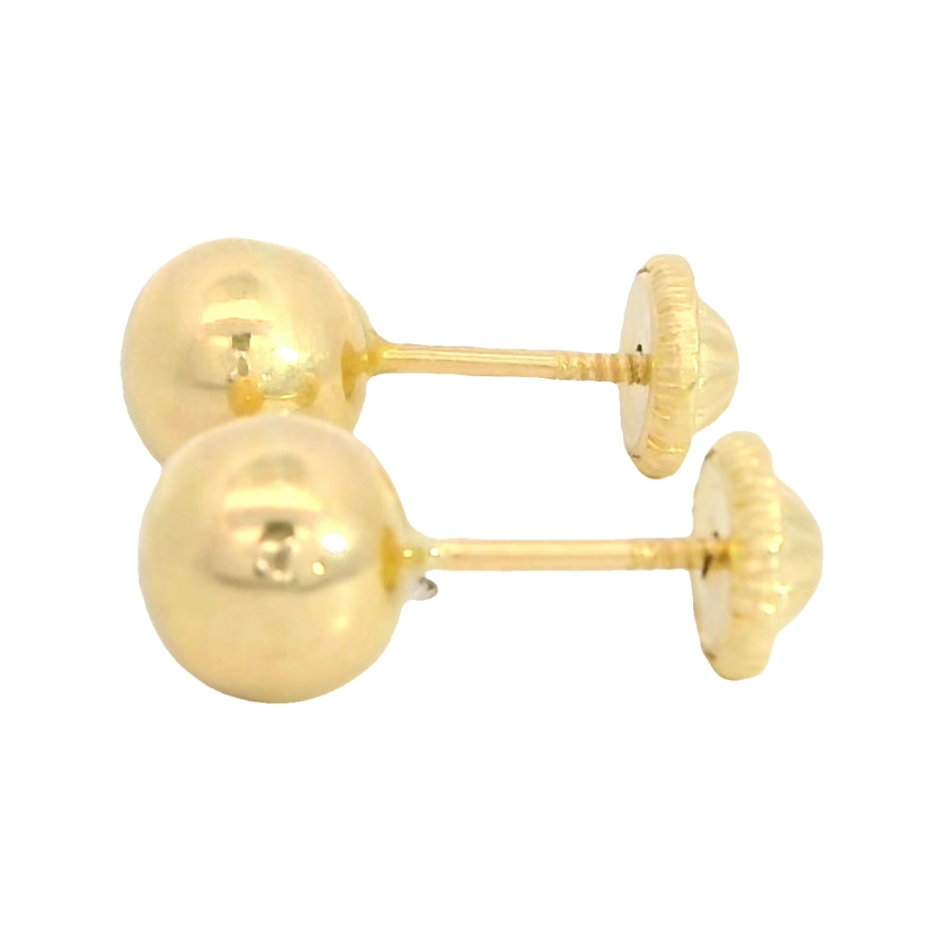 PENDIENTES BOLA LISA 6MM.TORNILLO.