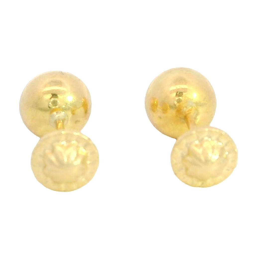 PENDIENTES BOLA LISA 6MM.TORNILLO.