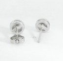 PENDIENTES CHATON FUNDICION  6MM. BRILLANTES H-SI1  0.40 CT TW