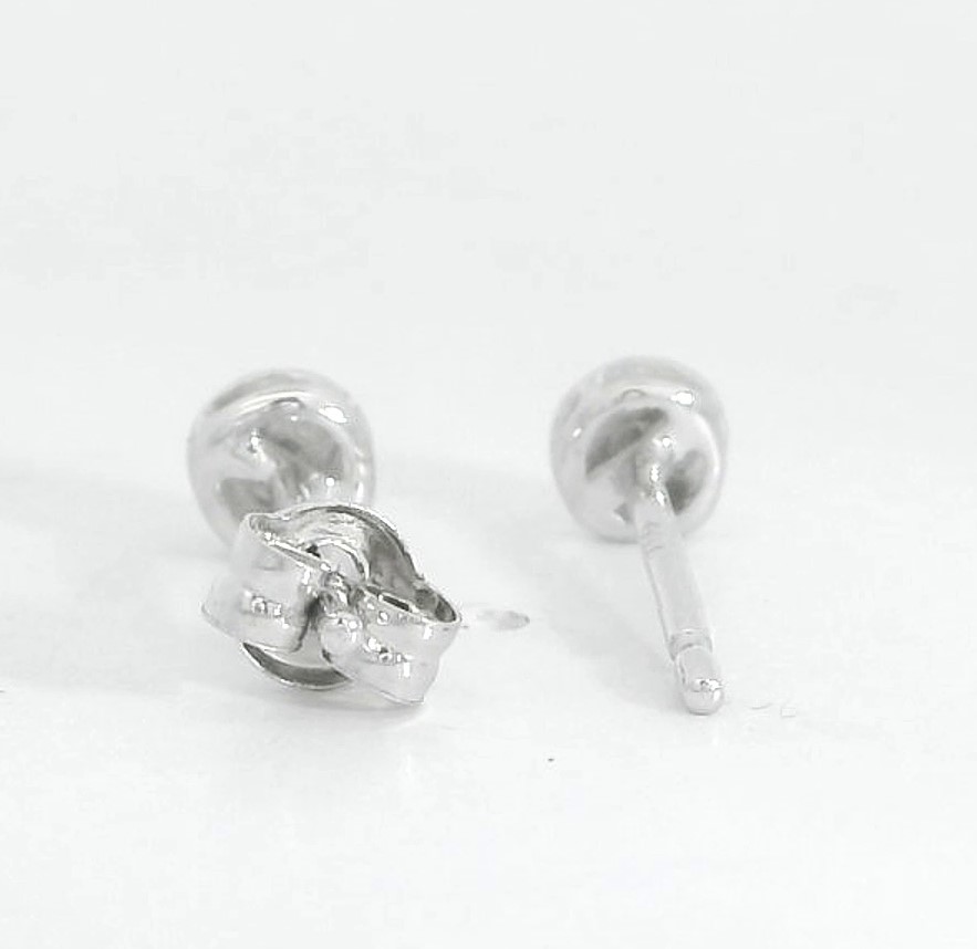 PENDIENTES CHATON FUNDICION 4MM  BRILLANTES H-SI1 0.10 CT TW