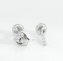 PENDIENTES CHATON FUNDICION 4MM  BRILLANTES H-SI1 0.10 CT TW