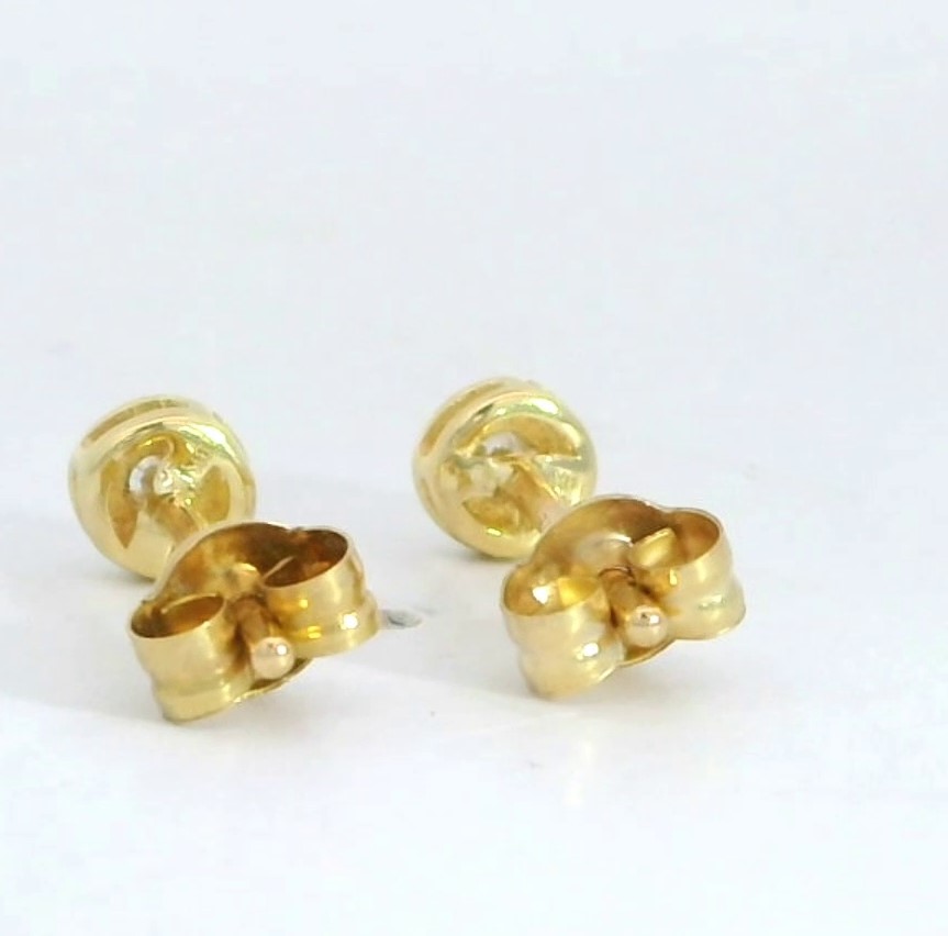 PENDIENTES CHATON FUNDICION 4MM  BRILLANTES H-SI1 0.10 CT TW