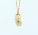 COLGANTE CHATON FUNDICION ORO BLANCO 5MM. BRILLANTE H-SI 1 . 0.06 CT.