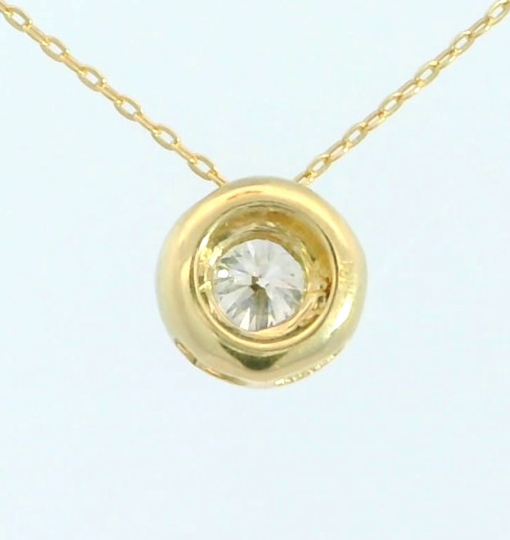 COLGANTE CHATON FUNDICION ORO BLANCO 5MM. BRILLANTE H-SI 1 . 0.06 CT.