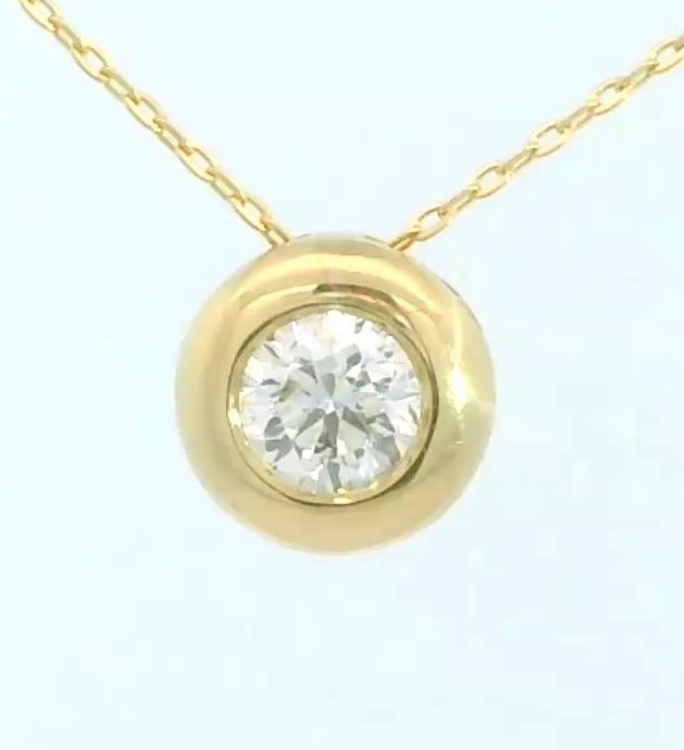 COLGANTE CHATON FUNDICION ORO BLANCO 5MM. BRILLANTE H-SI 1 . 0.10 CT.
