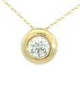 COLGANTE CHATON FUNDICION ORO BLANCO 5MM. BRILLANTE H-SI 1 . 0.06 CT.
