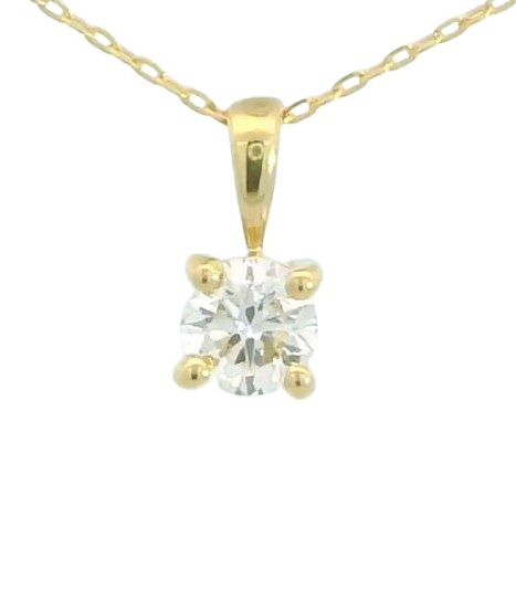 COLGANTE GARRA FUNDICION  4MM.BRILLANTE H-SI 1. 0.20 CT